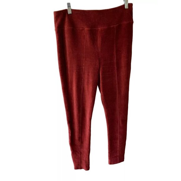 SO Juniors Elastic Waist Burgundy Corduroy Basic Straight Leg Leggings NEW XL - Picture 3 of 5